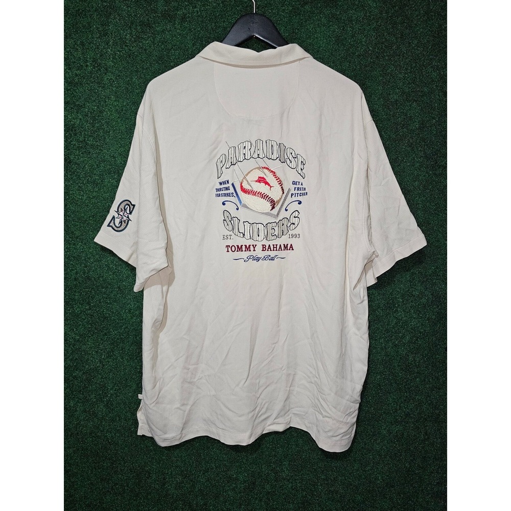 Tommy Bahama Paradise Sliders Baseball Seattle mariners mlb Button up Shirt